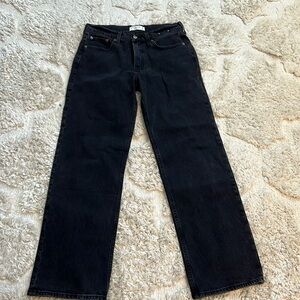 Abercrombie and Fitch low rise baggy black denim